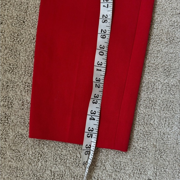 J Crew women’s red colored ankle cropped bi-stretch dress pants size 2 - Picture 6 of 10